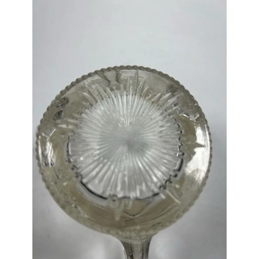 Antique US Glass Rising Sun Three Handled Loving Cup Spooner Tyg Clear 1908
